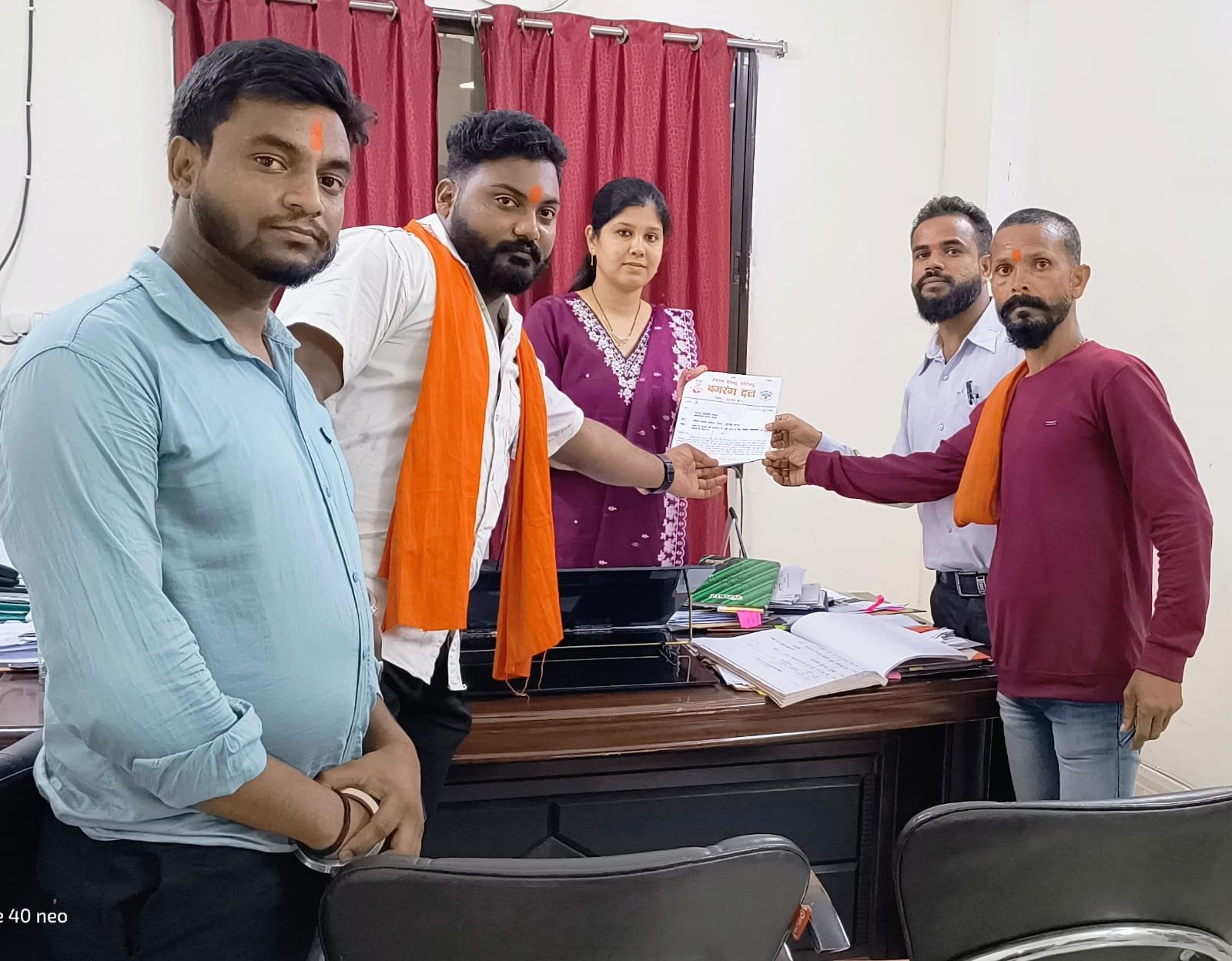 प्रदेश में लगातार हो रही हिंदुओं की हत्याओं के विरोध में बजरंगदल ने मुख्यमंत्री के नाम सौंपा ज्ञापन